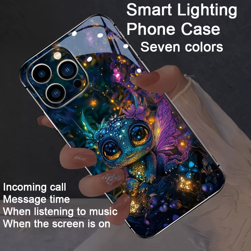 The dazzling smart voice controlled luminous phone case under starlight is suitable for S24Ultra/S22U/223Ultra/S21U/S20U/S10/Note20Ul/Note10+intelligent luminous voice control luminous technology, elegant daytime design, enha